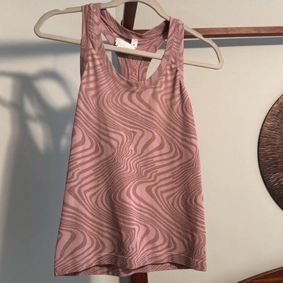 Athleta Momentum Seamless Tank Top Smoked Mauve Marble Racerback Size Small - Picture 3 of 3